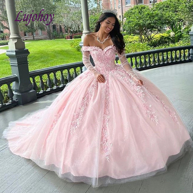 Pink Lace Quinceanera Dresses Ball Gown Plus Size 15 Year Old Sixteen  Princess Masquerade Sweet 16 Prom Dress - AliExpress